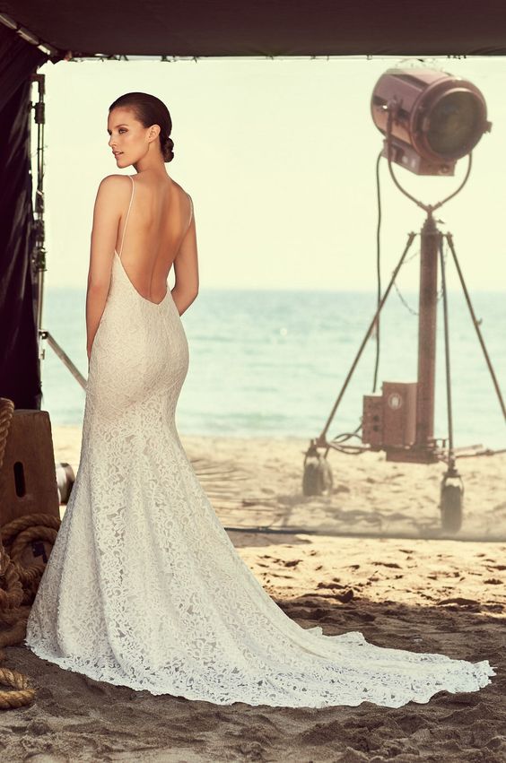 Mikaella 2186 Elegant Wedding Gown - A-Line Lace Bridal Dress with Long Train | Perfect for Church Ceremonies, Beach Weddings & Formal Events