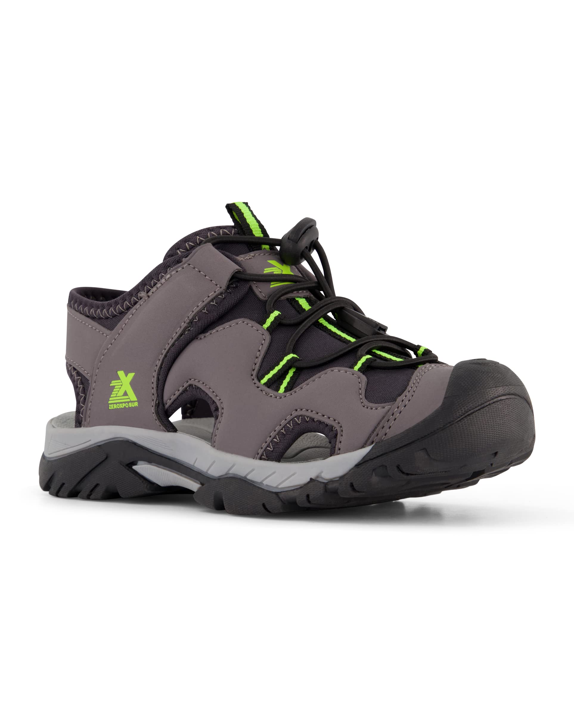 ZeroXposur Boys Wallowa River Closed-Toe Hiking Sandals - Waterproof Outdoor Adventure Sandals for Kids - Perfect for Camping, Beach & Trail Walking