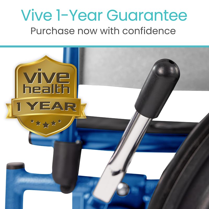 Vive Wheelchair Brake Extenders - Heavy Duty Brake Handle Extensions for Medical & Transport Wheelchairs - Ideal for Adults, Seniors & New Users with Limited Mobility or Weak Grip - Perfect for Daily Use, Travel & Home Accessibility