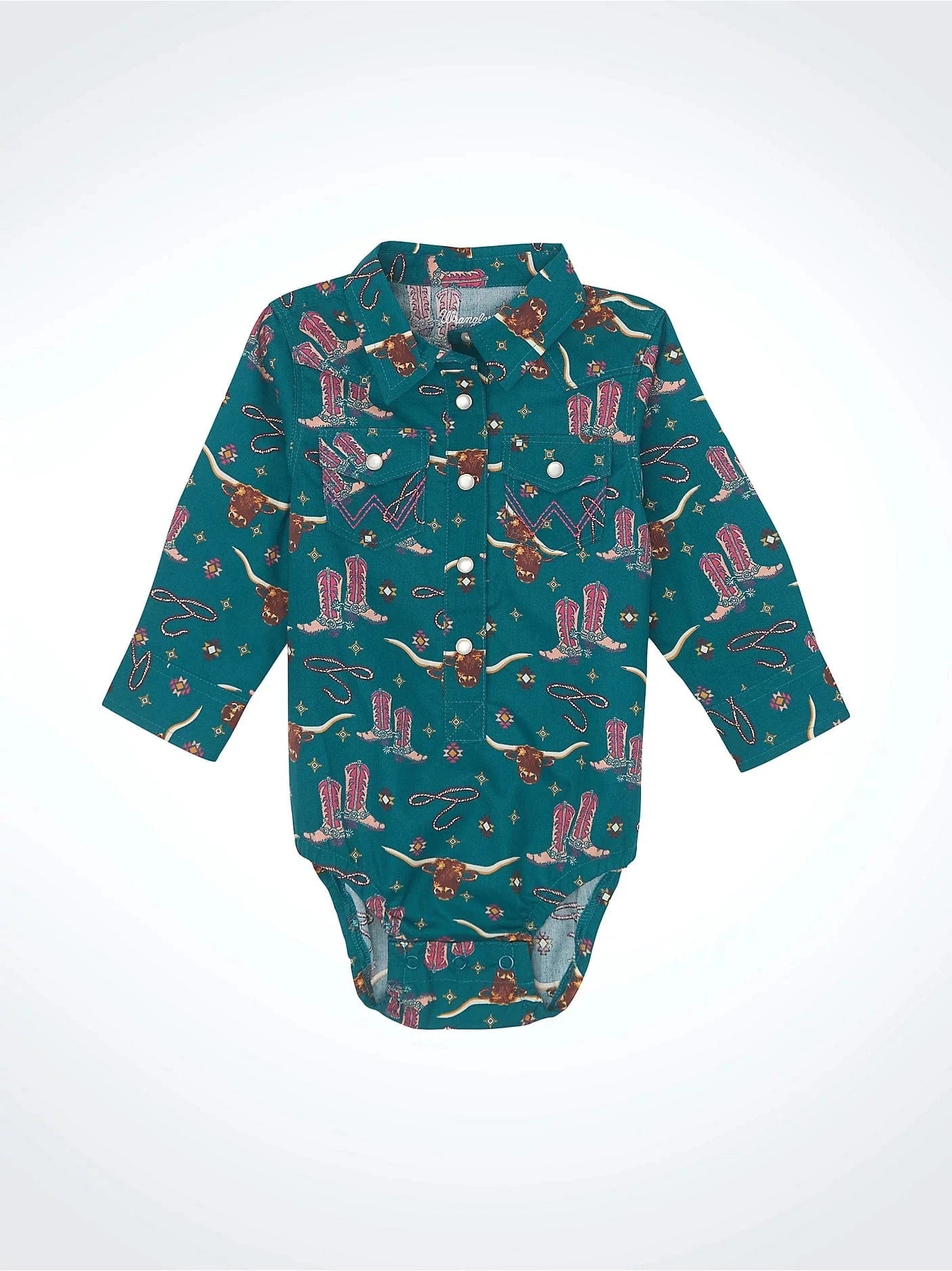 Baby Girl's Green Western Romper - Cute Outfit for Cowgirl Theme Parties, Photoshoots & Western Style Fashion