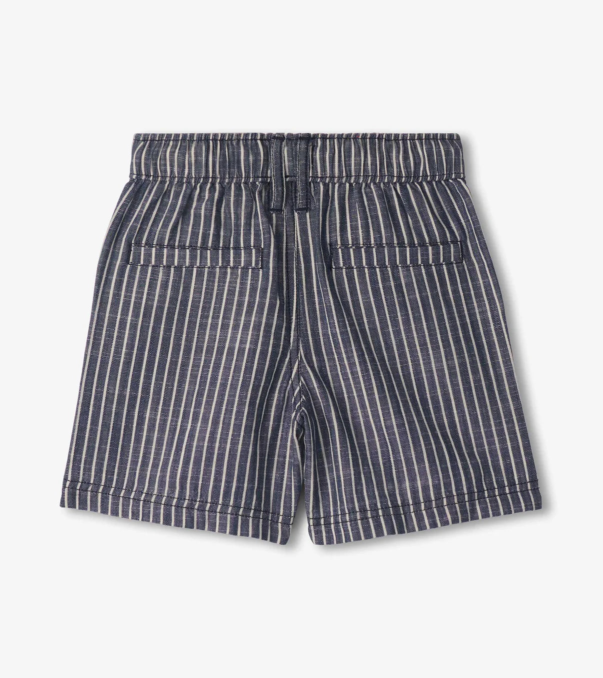 Blue Striped Woven Shorts for Men - Comfortable Summer Casual Shorts with Elastic Waist | Perfect for Beach, Vacation & Outdoor Activities