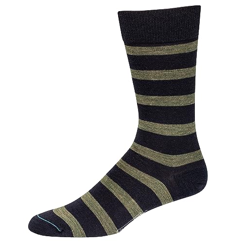 Navy With Olive Stripes