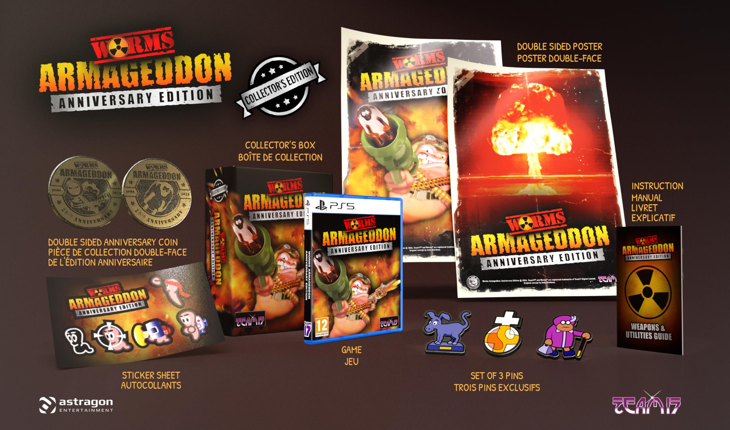 Worms Armageddon Anniversary Collector's Edition - PS5 Game | Classic Strategy Action for PlayStation 5 | Perfect for Multiplayer Battles & Nostalgic Gaming Nights