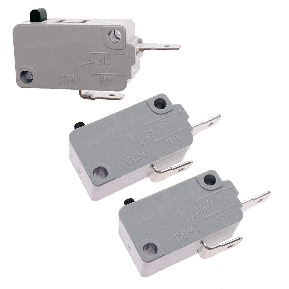 KW3A Microwave Oven Door Switch 16A 125/250V - 2 Normally Open & 1 Normally Closed Contacts - Replacement Part for Microwave Repair - Perfect for Home Appliance Maintenance and DIY Fixes