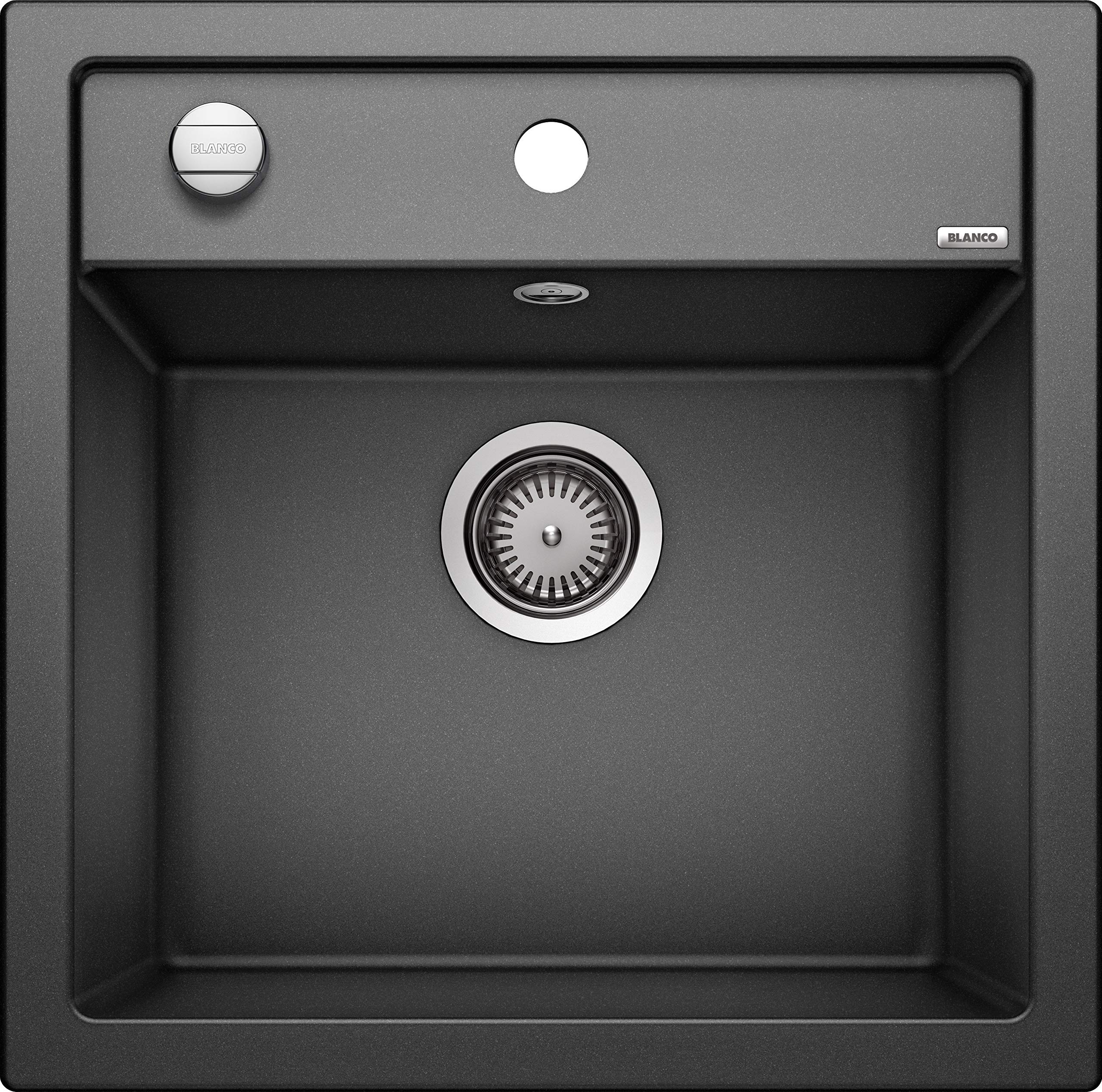 BLANCO 518521 Dalago Undermount Kitchen Sink - 50cm Charcoal Gray Stainless Steel for Modern Cabinets | Perfect for Small Kitchens & Remodeling Projects