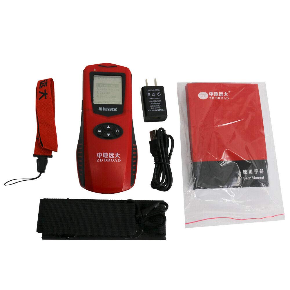 **ZD322 Handheld Rebar Detector - Integrated Steel Bar Scanner for Concrete, Rebar Diameter & Protective Layer Tester - Perfect for Construction, Renovation & Safety Inspections**