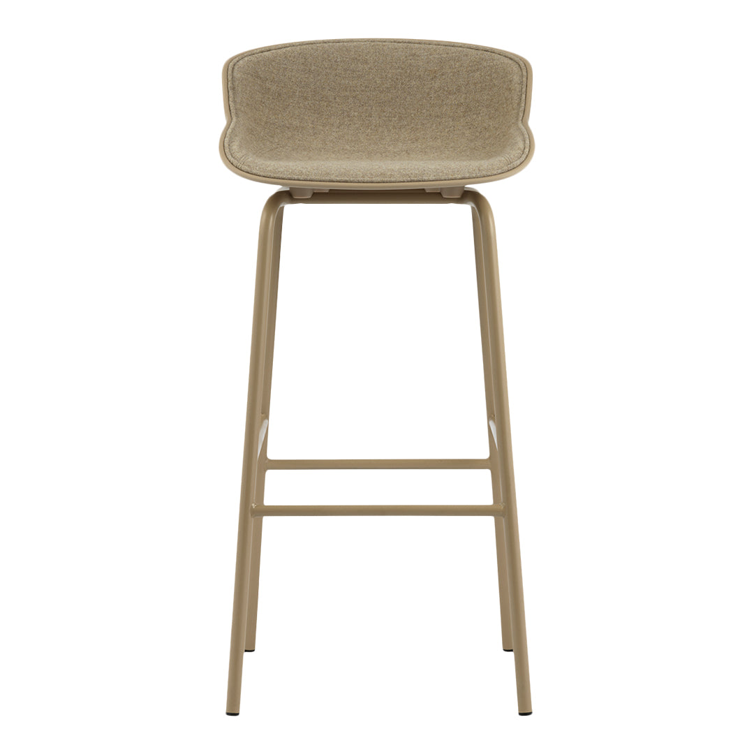 Modern Hyg Bar Stool with Front Upholstery - Comfortable Counter Height Stool for Kitchen Island, Breakfast Nook & Home Bar - Adjustable Height & Durable Construction