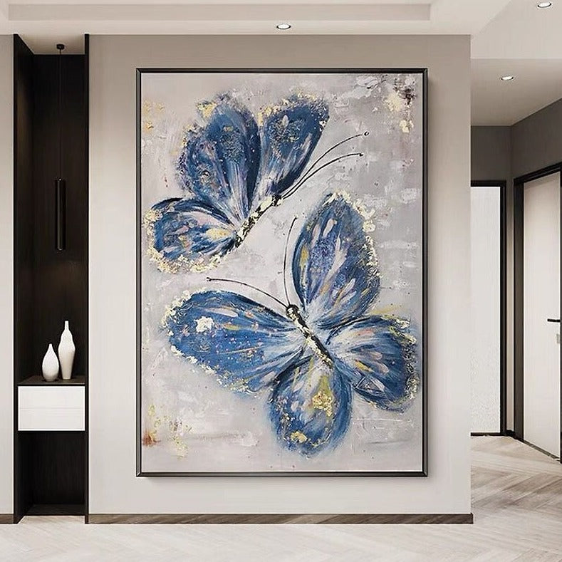 Blue Butterflies Decor - Handmade Butterfly Wall Art for Home & Garden Decorations | Perfect for Bedroom, Living Room, Wedding & Party Decor