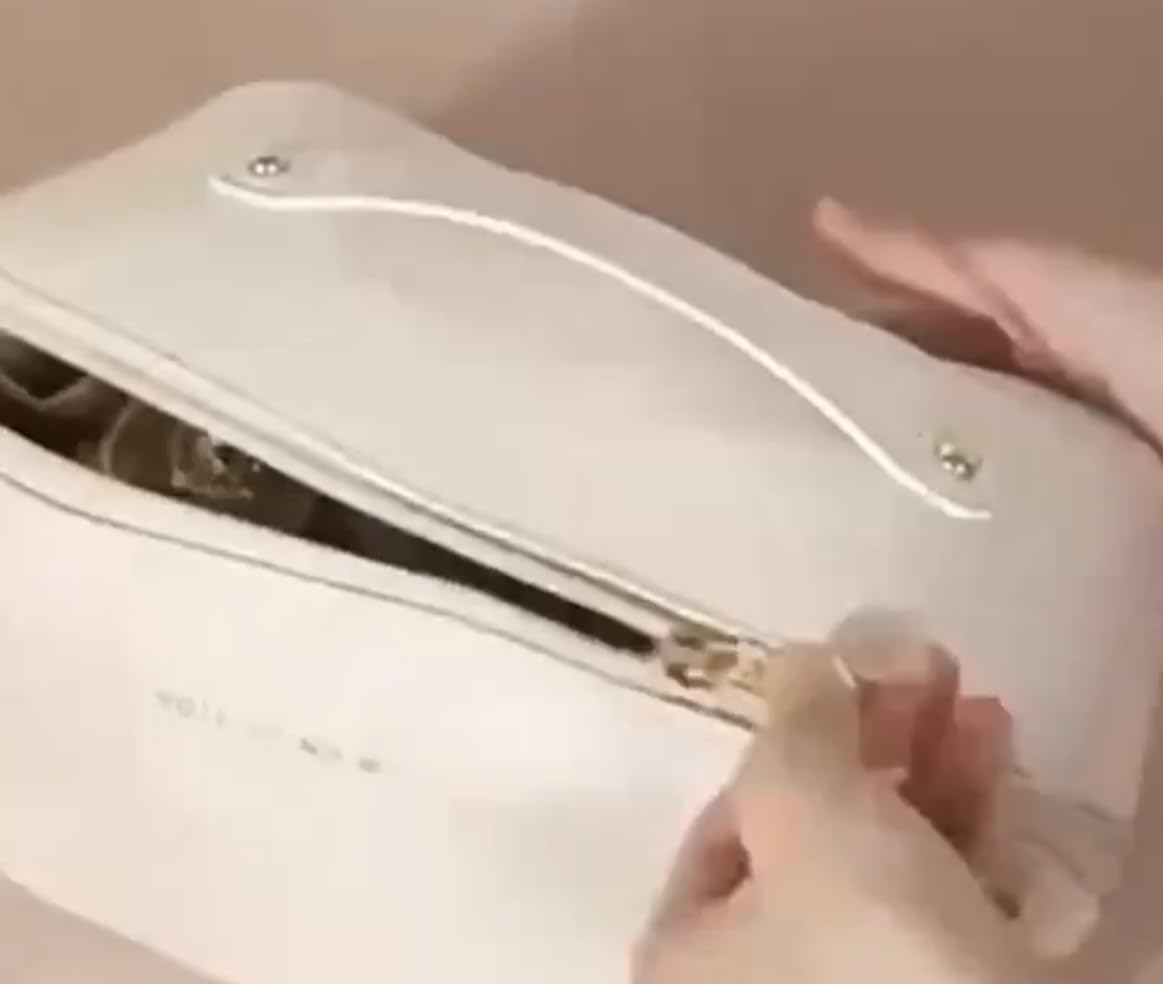 White Multifunctional Travel Cosmetic Bag - Waterproof Makeup Organizer with Zipper for Toiletries, Makeup Brushes & Accessories | Perfect for Travel, Gym, Home Storage & Daily Use