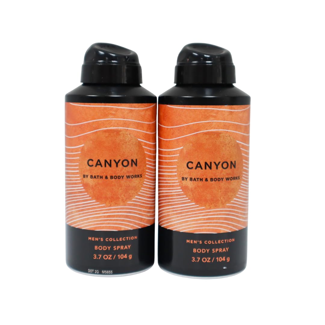Bath & Body Works Men's Canyon Scent Deodorizing Body Spray Gift Set - 2 Pack | Fresh & Long-Lasting Fragrance for Daily Use, Gym & Travel
