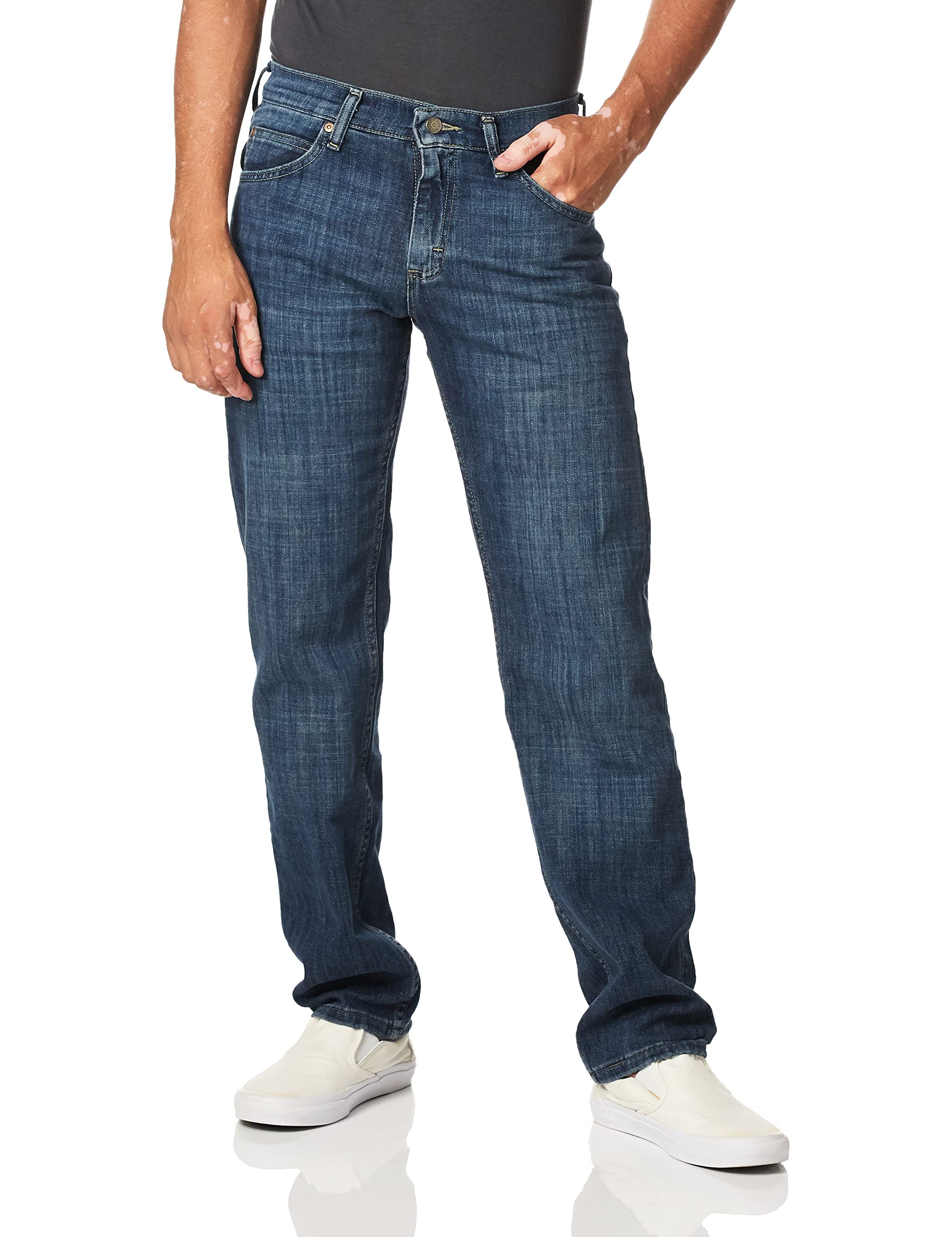 Lee Men's Regular Fit Straight Leg Jeans - Classic Blue Denim Pants for Casual Wear & Everyday Comfort | Perfect for Work, Weekend Outings & Relaxing