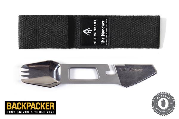 Titanium Full Windsor Muncher Multi-Tool Utensil - Compact Camping, Hiking & Survival Gear for Outdoor Adventures