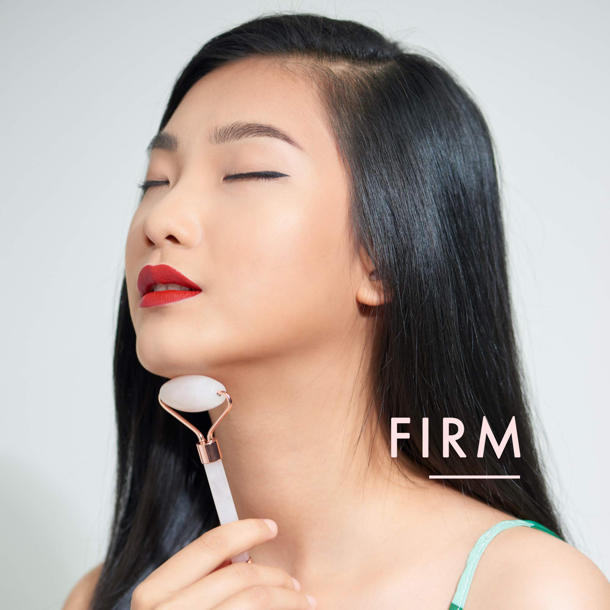 Fancii Rose Quartz Facial Roller Massager for Face, Eyes & Body - 100% Natural Brazilian Stone Anti-Aging Skincare Tool | Reduce Puffiness, Improve Circulation | Perfect for Morning Routine & Spa Night Self-Care