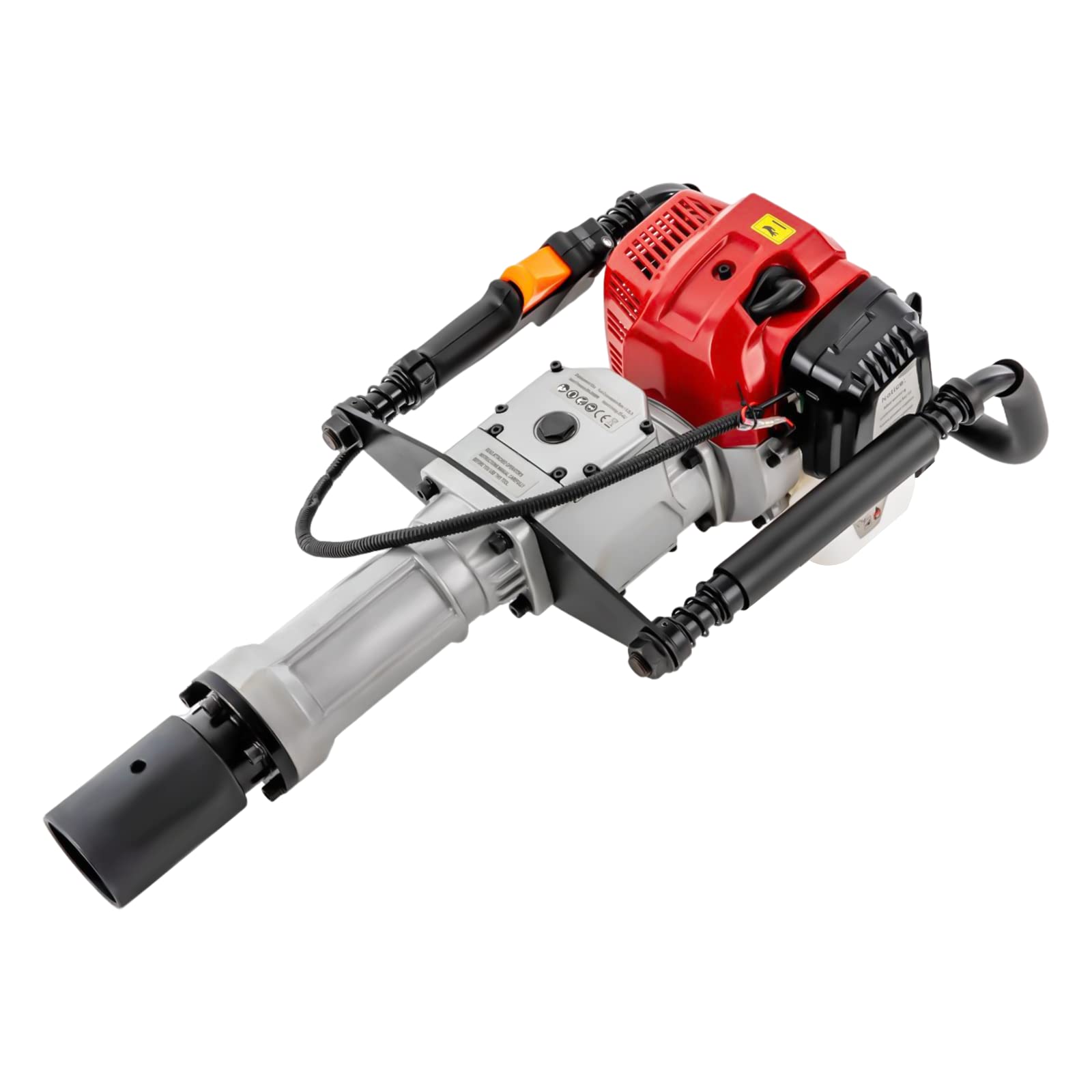 52CC 2-Stroke Gas Powered Post Pile Driver - Lightweight Handheld Gasoline Fence Post Driver for Farm, Ranch & Construction - Perfect for Installing T-Posts, Fencing & Landscaping Projects