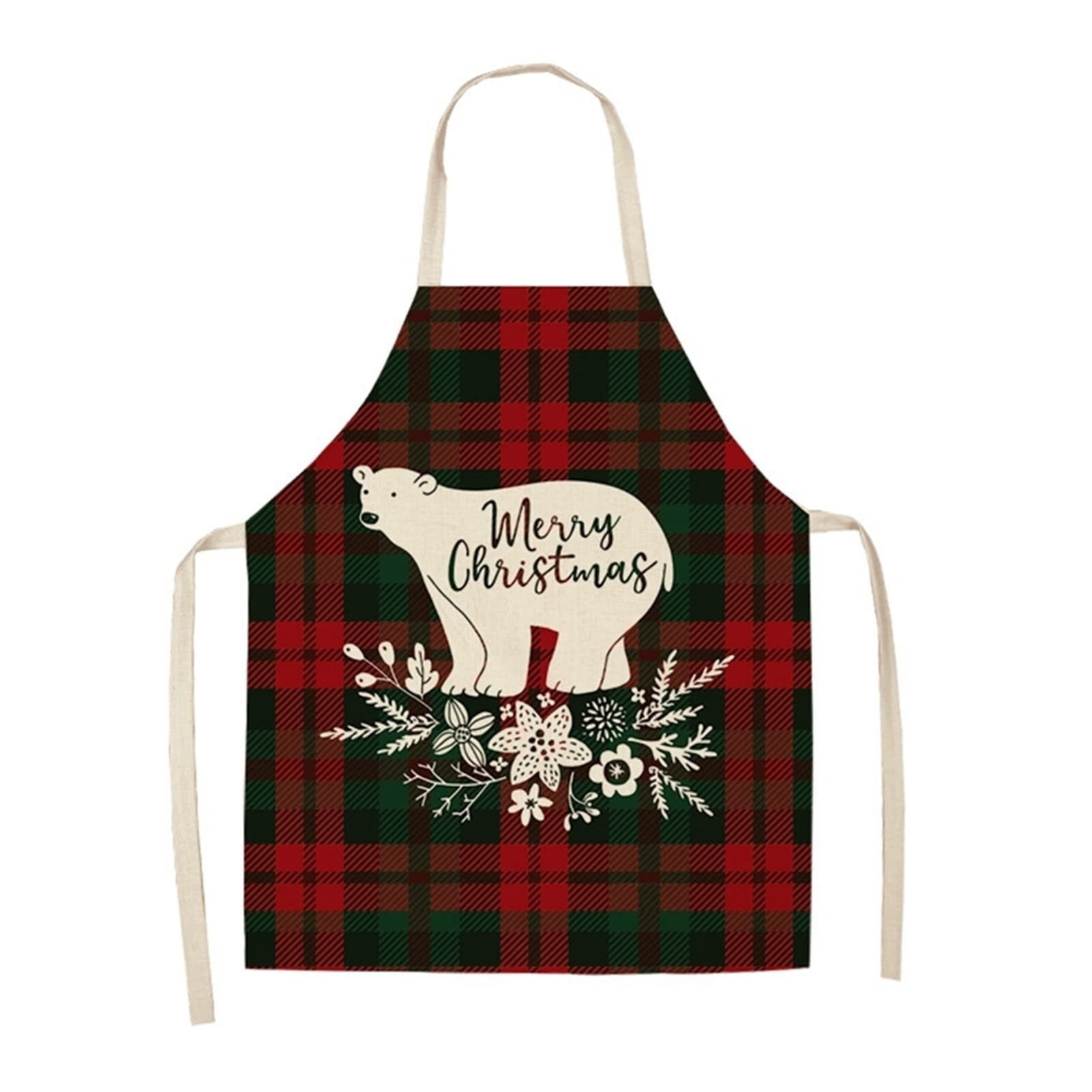 PJRYC Merry Christmas Apron - Festive Holiday Kitchen Apron for Cooking & Baking - Christmas Home Decor & Party Accessories (20 Colors) - Perfect for Holiday Baking, Christmas Parties & Family Gatherings