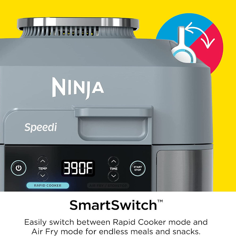 Ninja SF300C Speedi Rapid Cooker & Air Fryer - Certified Refurbished with Home Essentials Warranty - Perfect for Quick Meals, Healthy Air Frying & Family Cooking