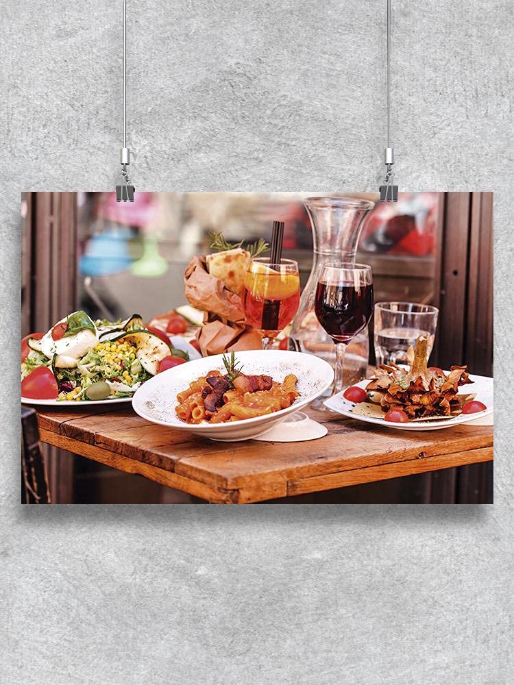 Authentic Italian Restaurant Dishes Poster - Classic Italian Cuisine Wall Art for Kitchen Decor & Dining Room Inspiration