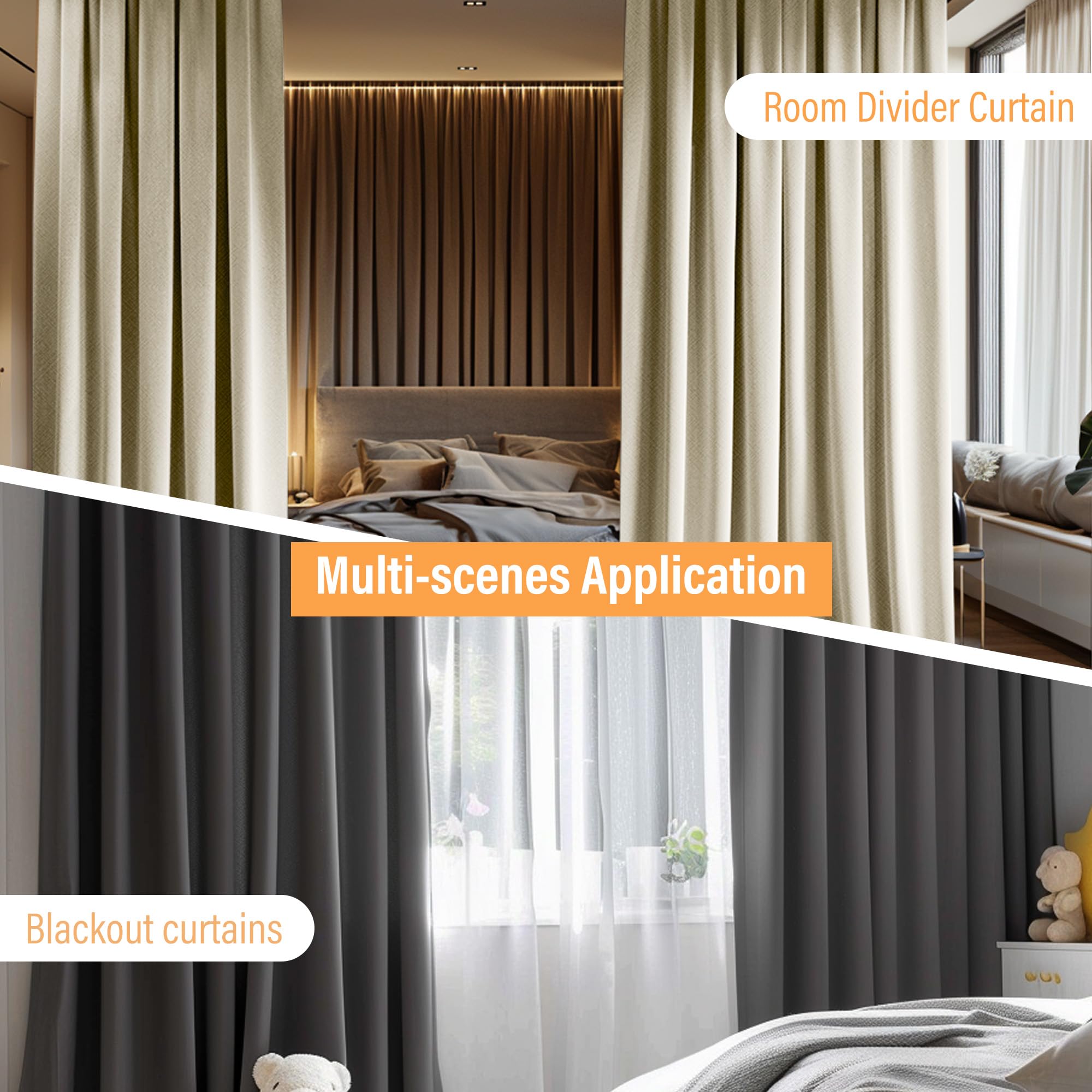 Flexible Ceiling Curtain Track Set - 180
