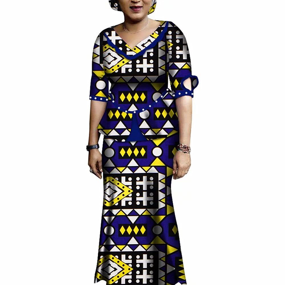 Stylish Ankara Two Piece Set for Women - Traditional African Dresses with Half Sleeves, Plus Size Available | Perfect for Cultural Events, Weddings & Casual Wear