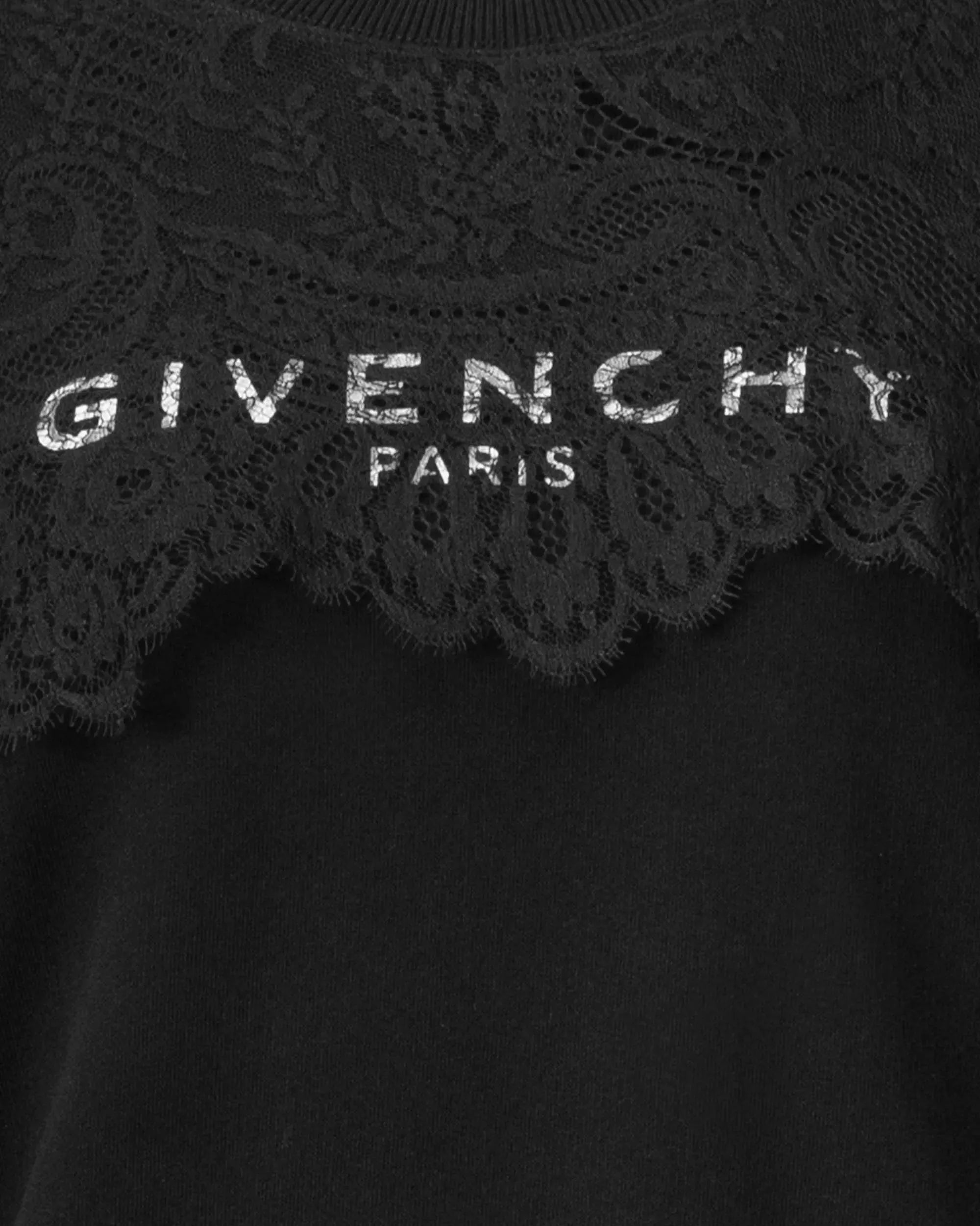 Givenchy Paris Sweatshirt with Elegant Lace Detail - Perfect for Casual Outings & Streetwear Fashion