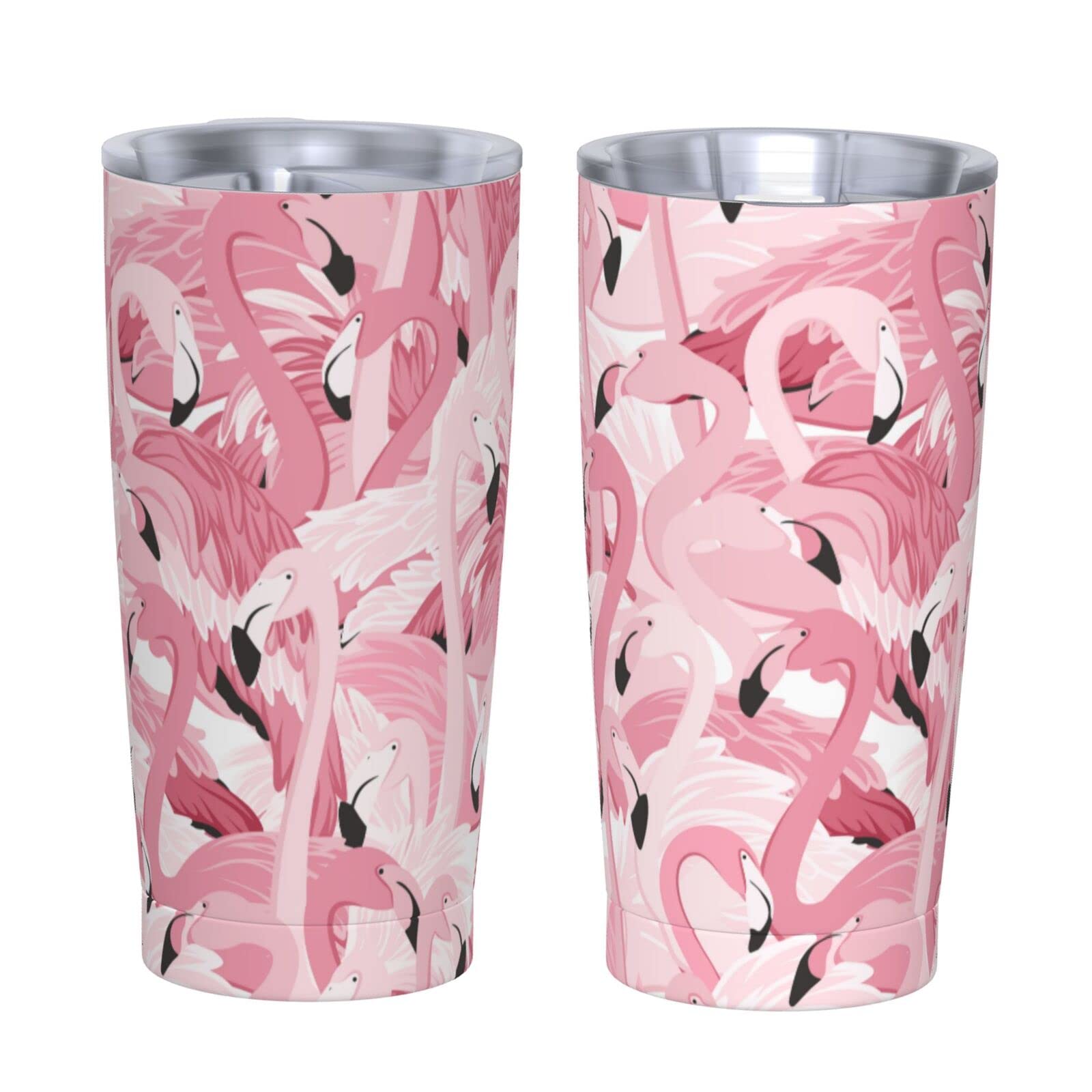 20 Oz Stainless Steel Vacuum Insulated Tumbler with Lid & Straw - Pink Flamingo Design - Keeps Drinks Hot/Cold for Hours - Perfect for Coffee, Tea & Smoothies - Great Gift for Mom, Dad & Travel Lovers - Ideal for Office, Commuting & Outdoor Adventures