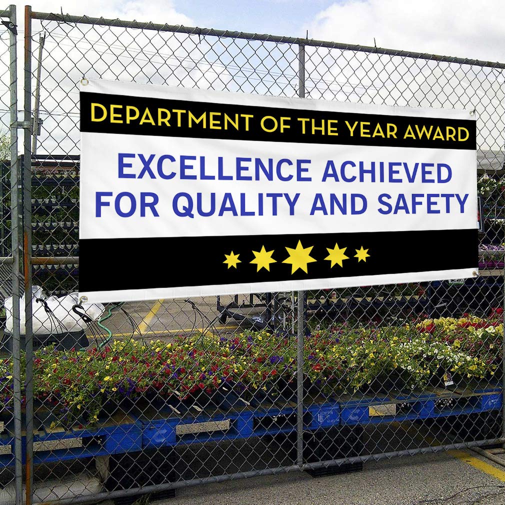Premium Vinyl Banner 48x96 Inches - Heavy Duty, Weatherproof, 8 Grommets for Outdoor Business Signs | Ideal for Yard, Industrial, Safety & Award Displays | Multiple Sizes Available