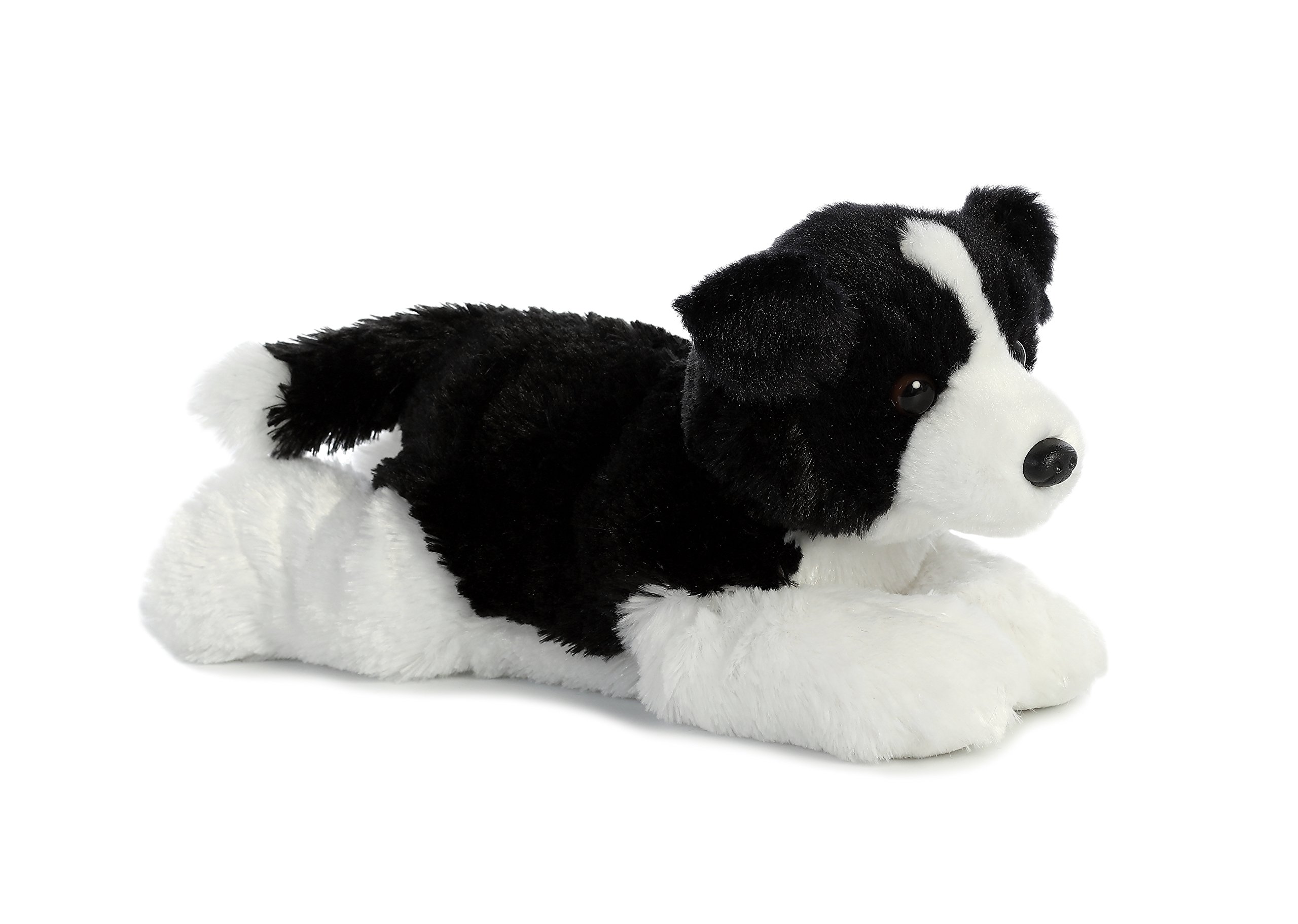 Aurora® Adorable Flopsie™ Border Collie Plush Dog Stuffed Animal - 12 Inch Black Soft Toy for Kids, Gift & Home Decor - Perfect for Cuddling, Collecting and Nursery Decorations