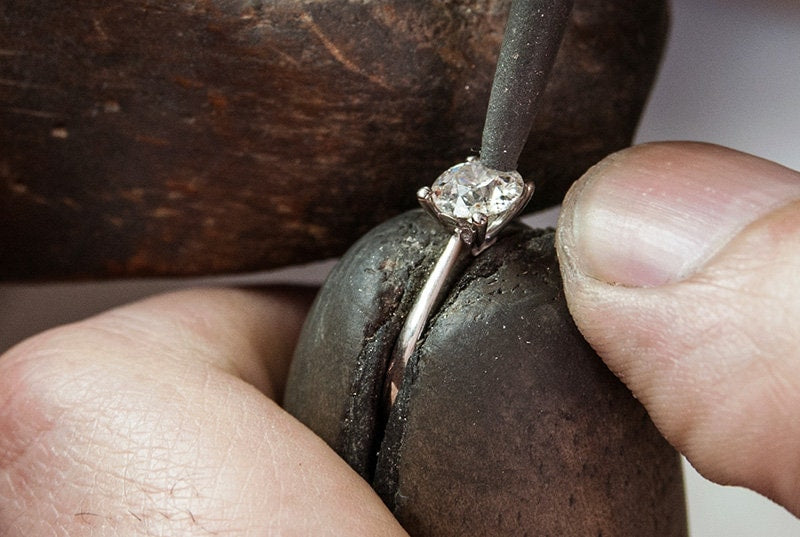 Handcrafted Sterling Silver Ring with Genuine Stone Setting - Perfect for Weddings, Anniversaries & Special Occasions