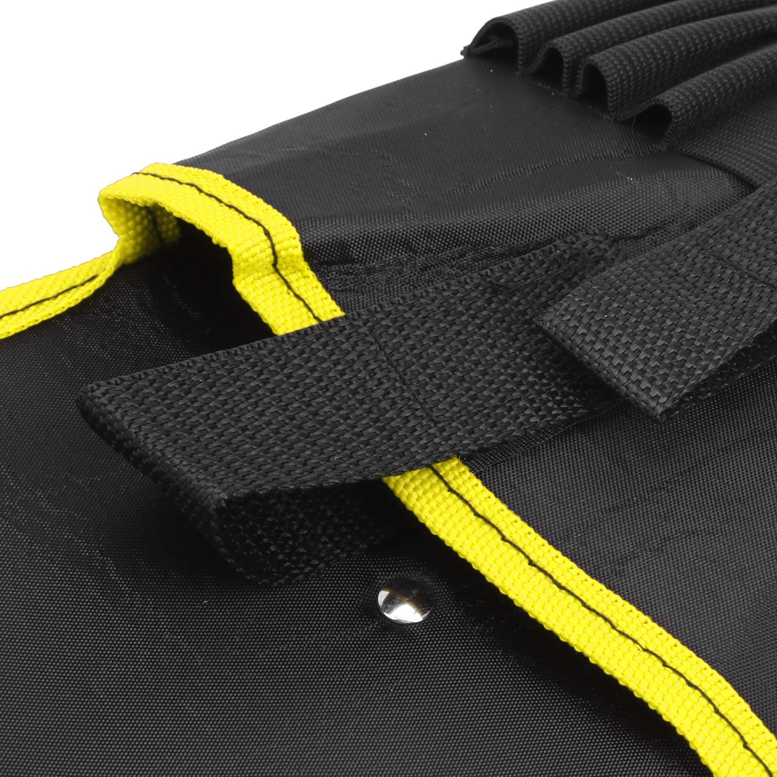 01 Drill Holster - Heavy Duty 4-Layer Thickened Tool Belt Bag with Adjustable Strap for Electric Drills & Drill Bits (2 Pack, Yellow Edge) - Perfect for Construction, DIY Projects & Professional Tool Organization