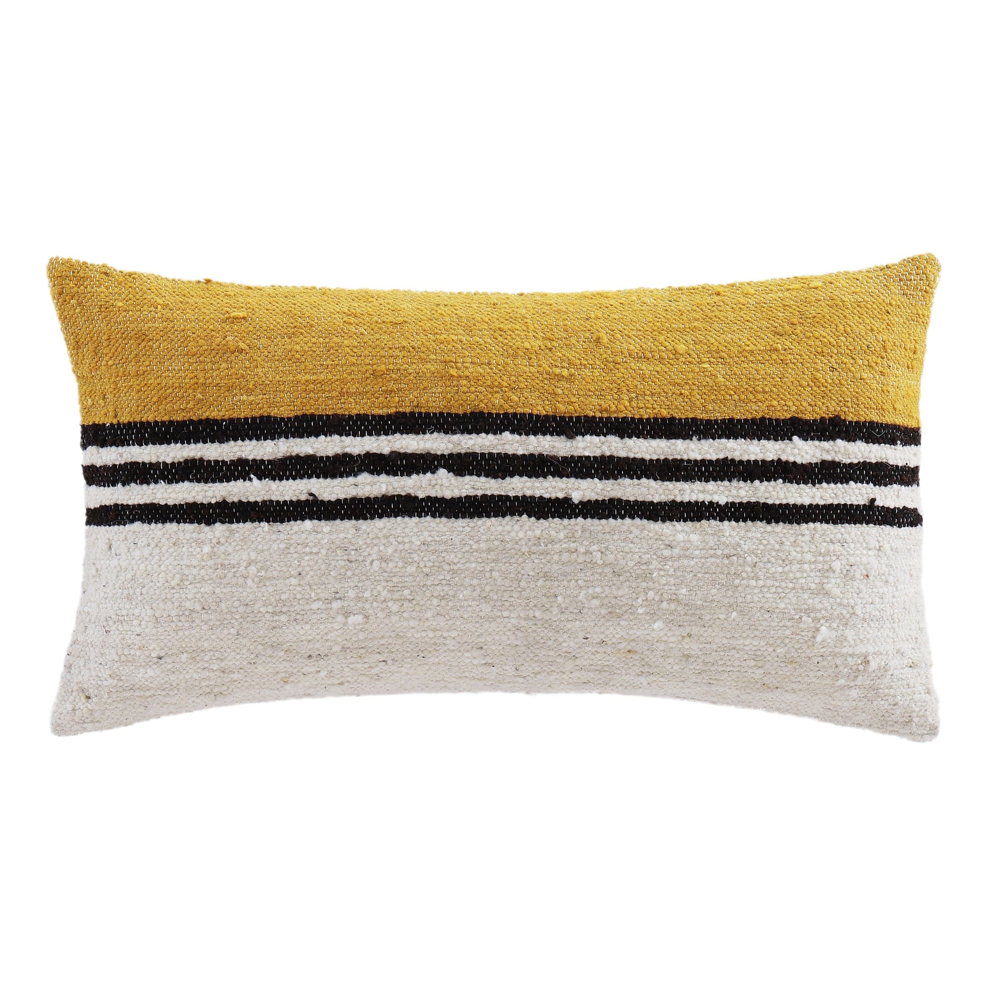 Solola Handwoven Oblong Pillow - 100% Organic Cotton Decorative Throw Pillow for Sofa, Bed & Couch - Boho Chic Home Decor Accent for Living Room, Bedroom & Nursery