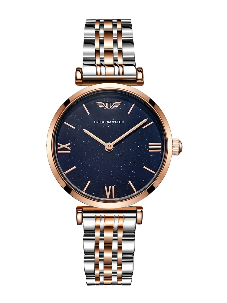 UNUORS Women's Fashion Retro Square Gold Watches - Classic Casual Analog Quartz Wristwatch with Stainless Steel Band | Perfect for Office, Date Night & Everyday Wear