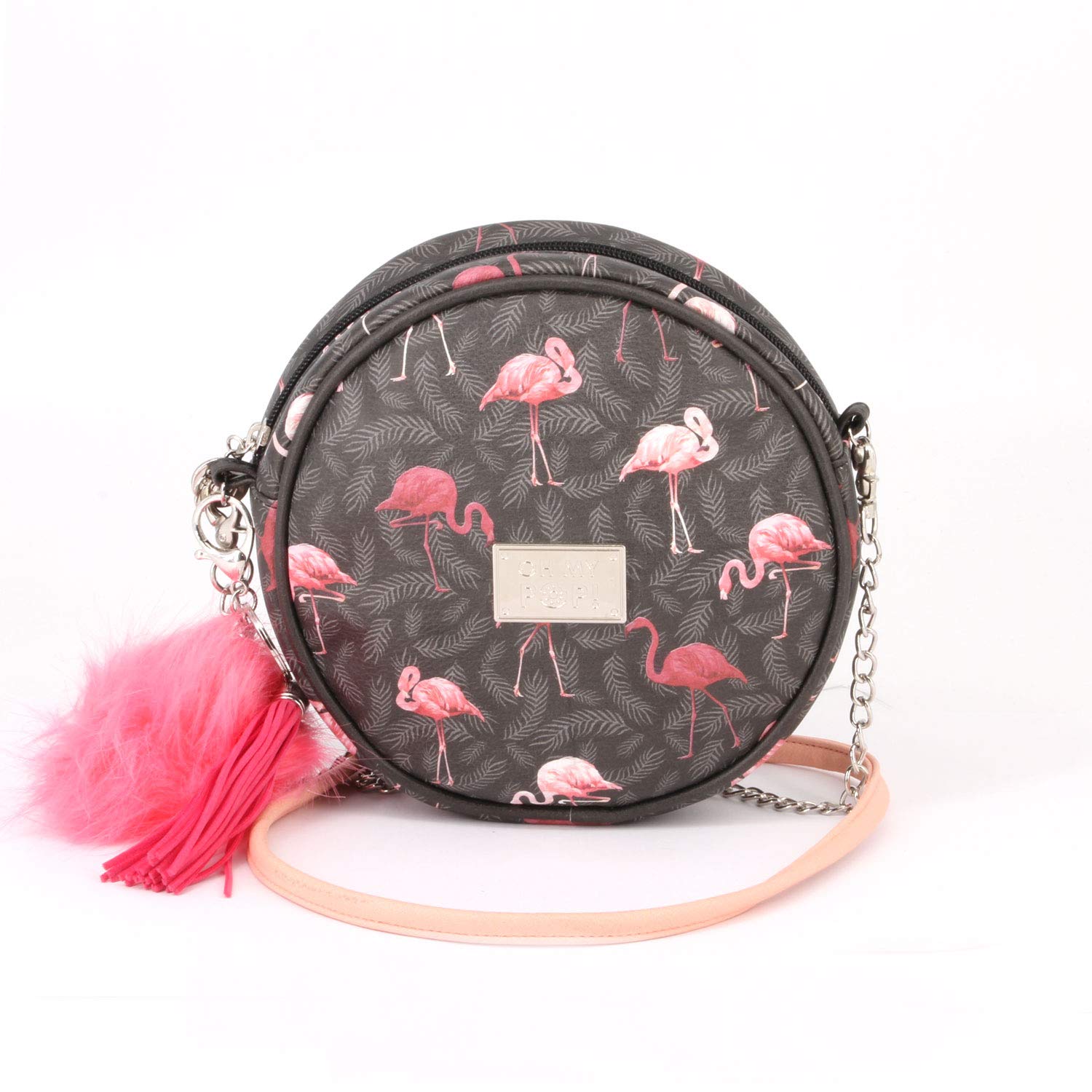 Oh My Pop! Flaminpop Round Shoulder Bag - Stylish Messenger Crossbody Bag for Women, Perfect for Travel, Work & Daily Use