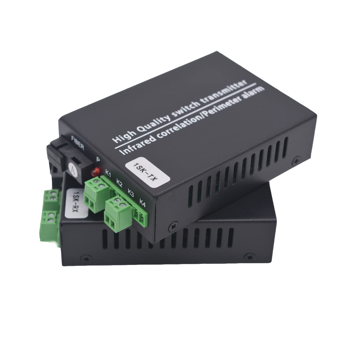 1 Port Bidirectional Dry Contact Closure Extender Over SC Singlemode Fiber Optic Cable (Up to 20km) - for Access Control, Fire Alarm & Security Systems - Ideal for Remote Monitoring in Industrial Facilities and Smart Buildings