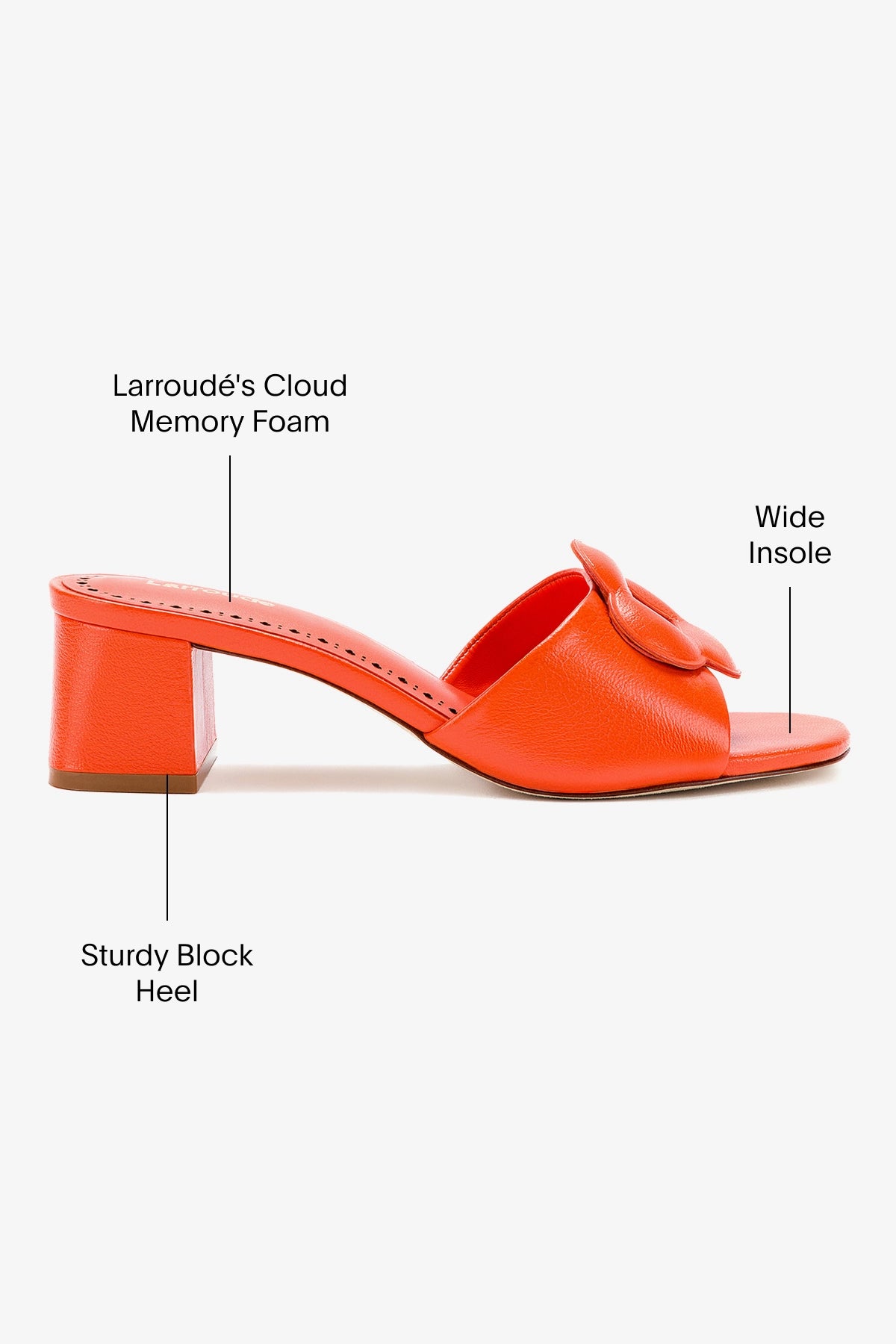Orange Leather Flora Mule Shoes - Comfortable & Stylish Women's Slip-On Loafers for Casual Wear, Office & Outdoor Activities