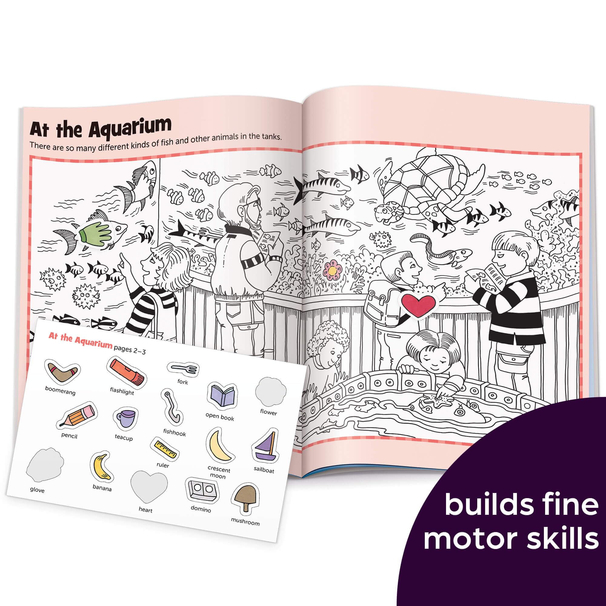 Hidden Pictures Sticker Activity Book for Kids Ages 3-6 | 4-Pack Seek & Find Coloring Books with 480+ Stickers | Fun Learning Games for Preschool & Kindergarten | Perfect for Travel, Rainy Days & Quiet Time Activities