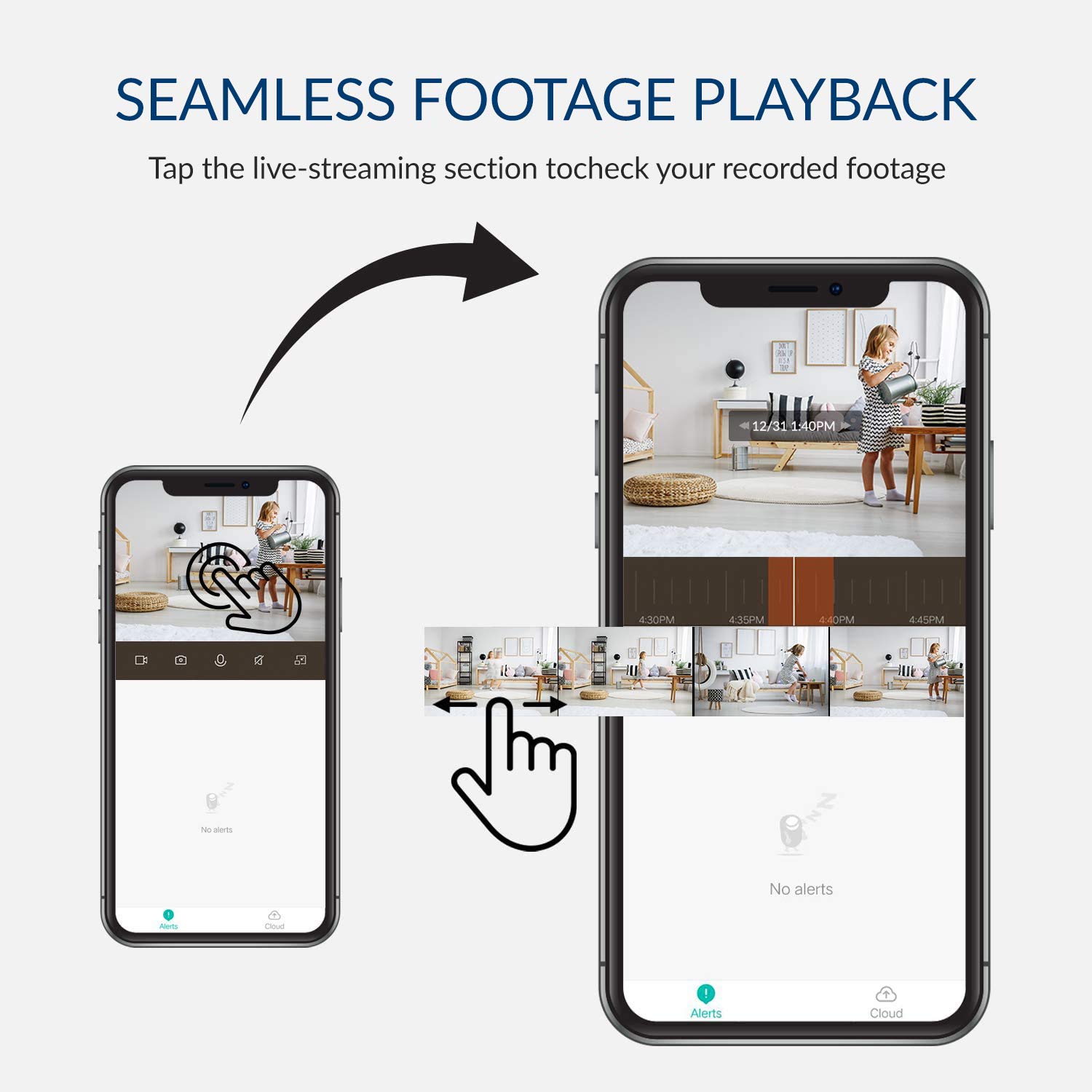 Kami 1080P Wireless Security Camera 4-Pack with Face Detection & Activity Zones - Indoor/Outdoor IP Home Surveillance System, Alexa & Google Assistant Compatible, Works with Kami & YI Home App - Perfect for Baby Monitoring, Pet Watching & Home Security