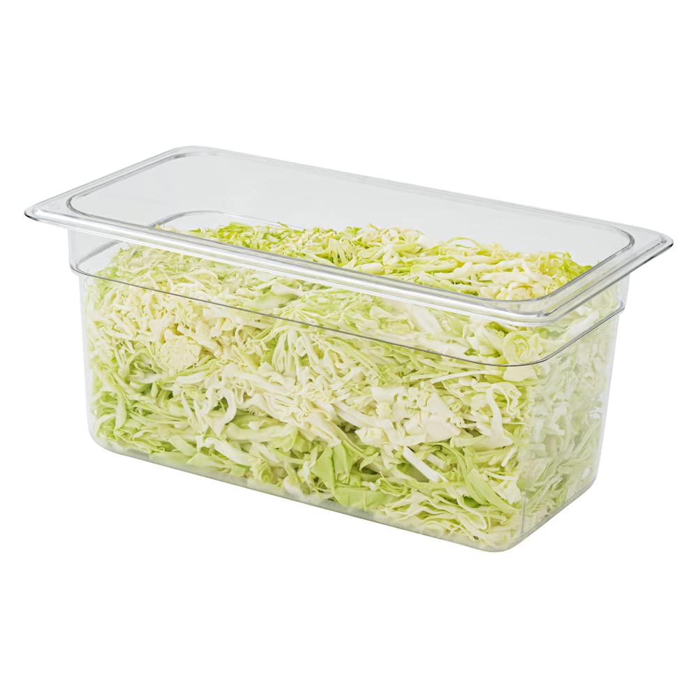 Restaurantware 1/3 Size Food Storage Containers - 10 Pack 6 Inch Deep Rectangle Proofing Boxes with Graduated Measurements | Clear Plastic Food Grade Containers | Dishwasher Safe | Lids Sold Separately | Perfect for Baking, Meal Prep & Commercial Kitchen Storage