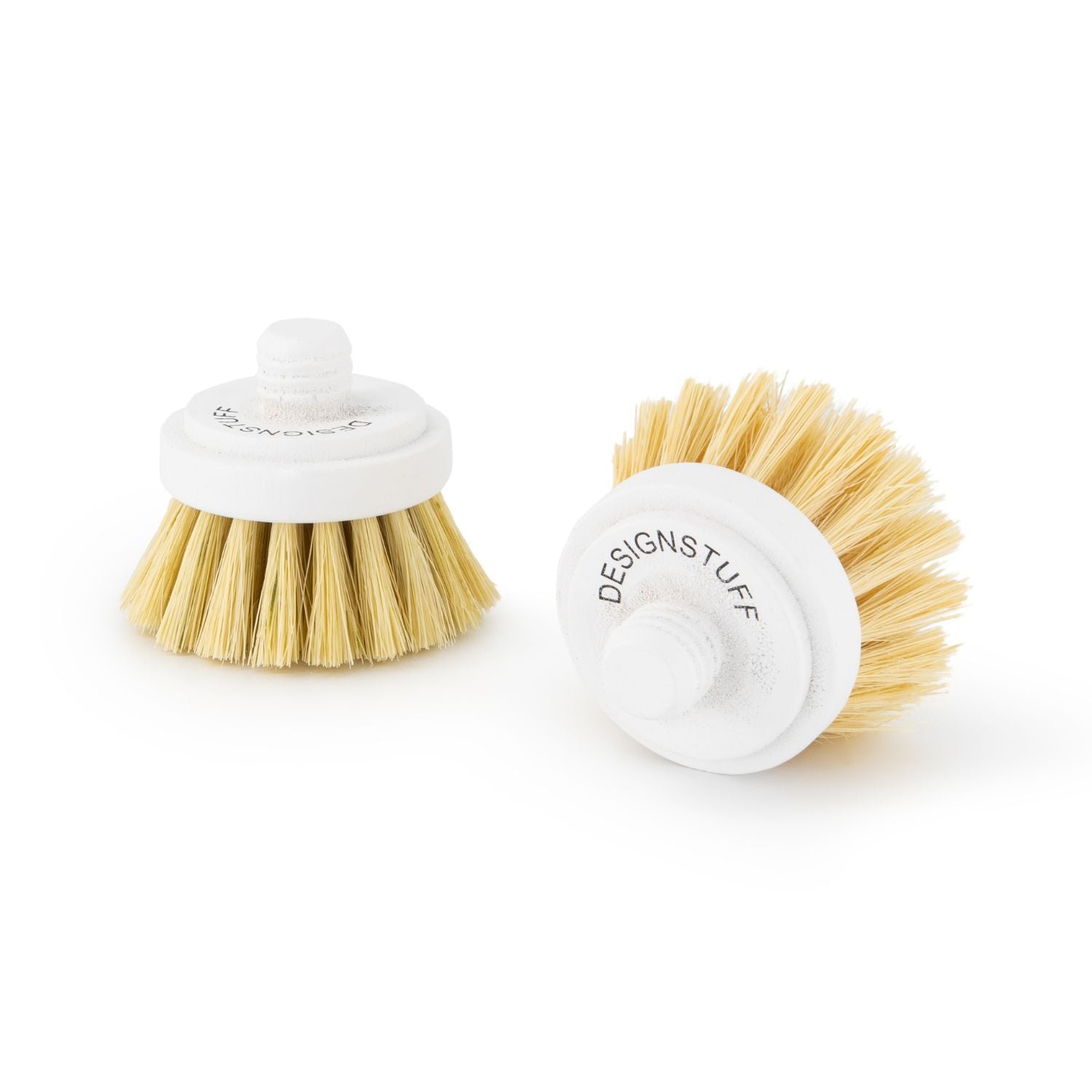 Eco-Friendly Dish Brush Replacement Heads - Set of 2, White | Sustainable Kitchen Cleaning Brush Heads for Dishwashing & Household Cleaning