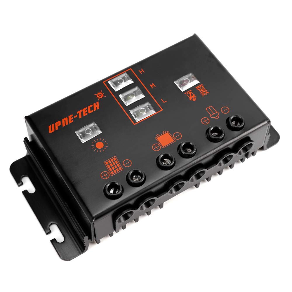 40A Solar Charge Controller 12V/24V Auto - SLAC-H MPPT Regulator for Solar Panel System | Perfect for RV, Boat, Off-Grid & Home Solar Power