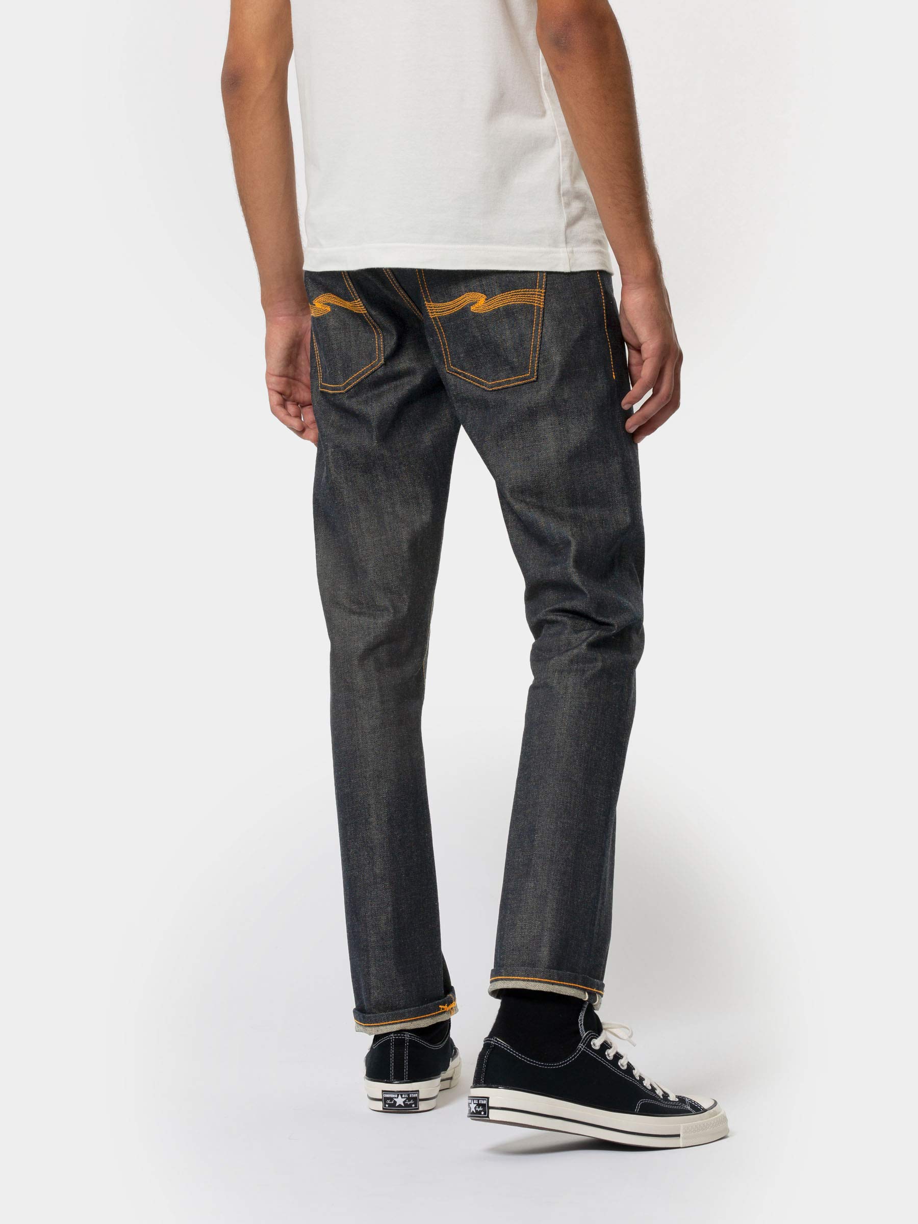 Nudie Jeans Grim Tim Dry Selvage - Premium Raw Denim Jeans for Men | Slim Fit, High-Quality Selvedge | Perfect for Casual Wear & Street Style