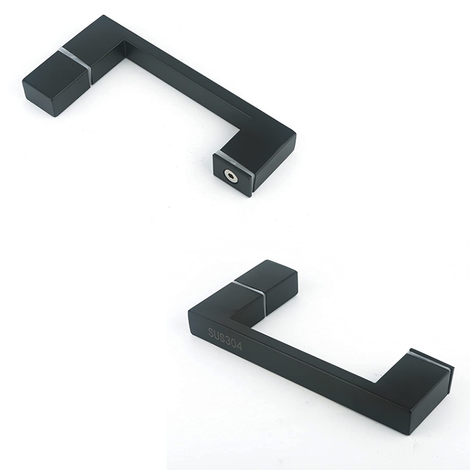 Stainless Steel Glass Door Handle - SUS304 Sliding Bathroom Door Handle Replacement (145mm) - Durable & Modern Upgrade for Home, Office, and Commercial Spaces