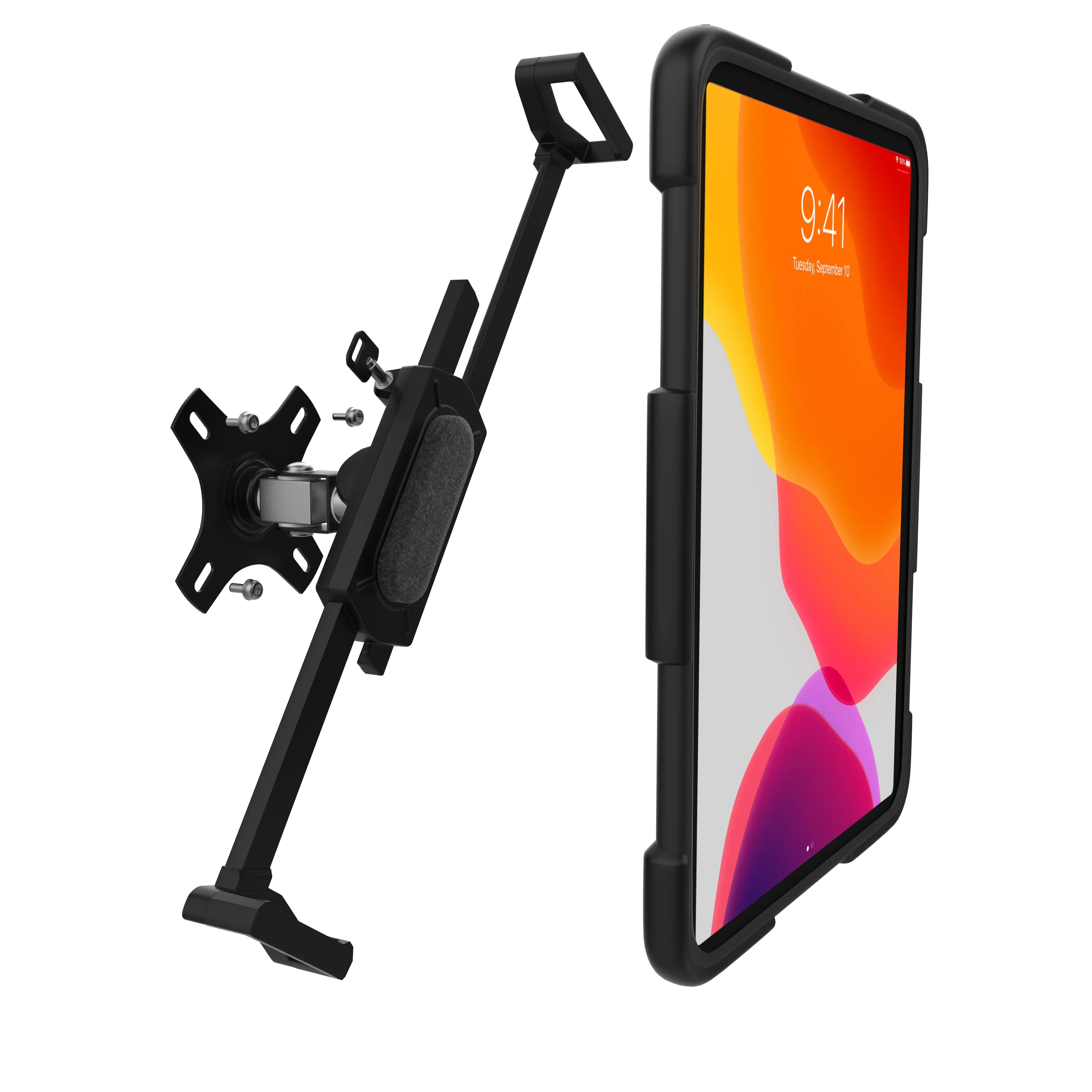Universal VESA Security Wall Mount Bracket for TVs & Monitors - Heavy Duty Steel Construction for Home, Office & Commercial Use