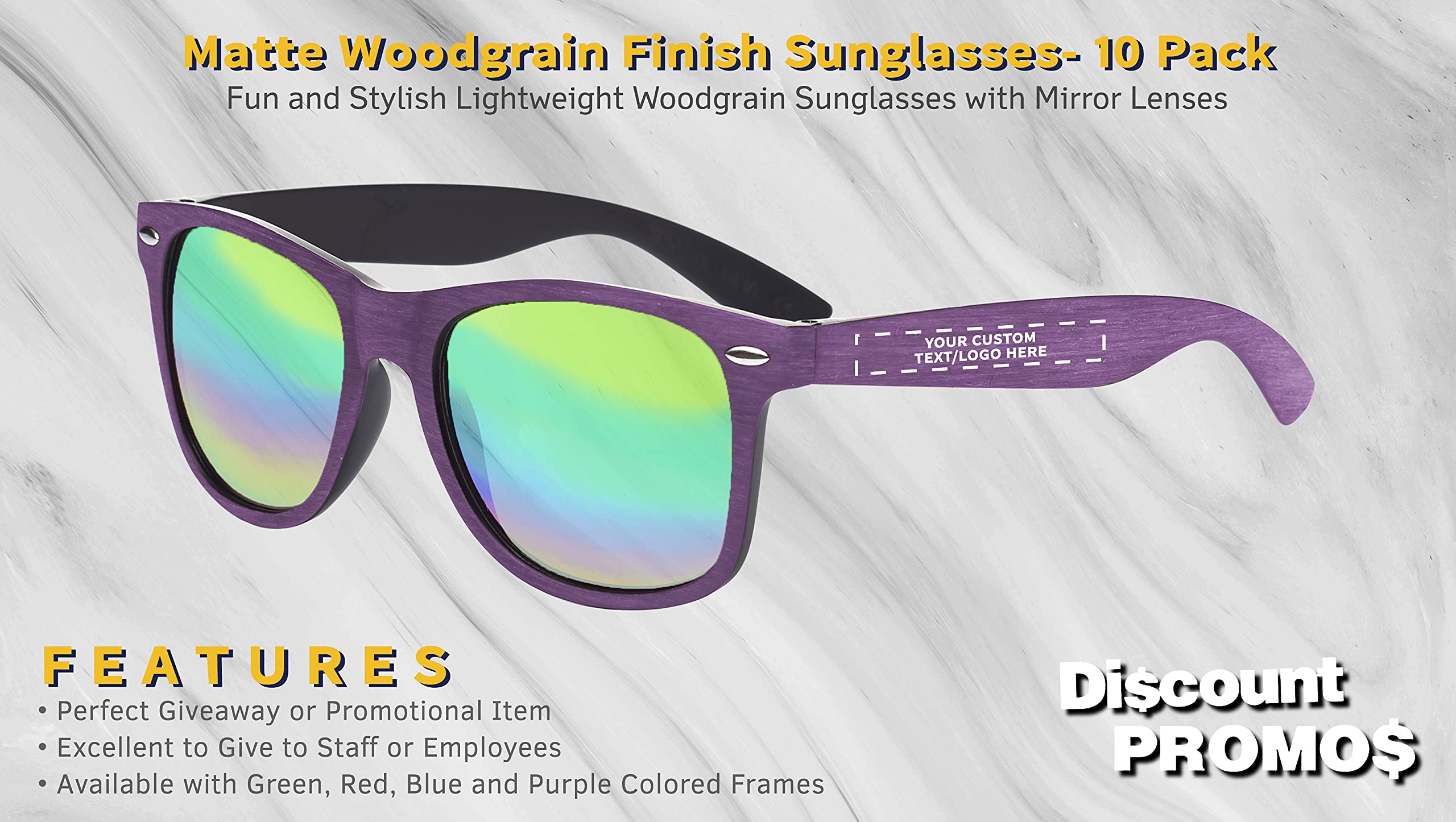 Stylish Matte Woodgrain Finish Sunglasses for Men & Women - UV Protection Polarized Shades - Perfect for Outdoor Activities, Beach, Driving & Fashion