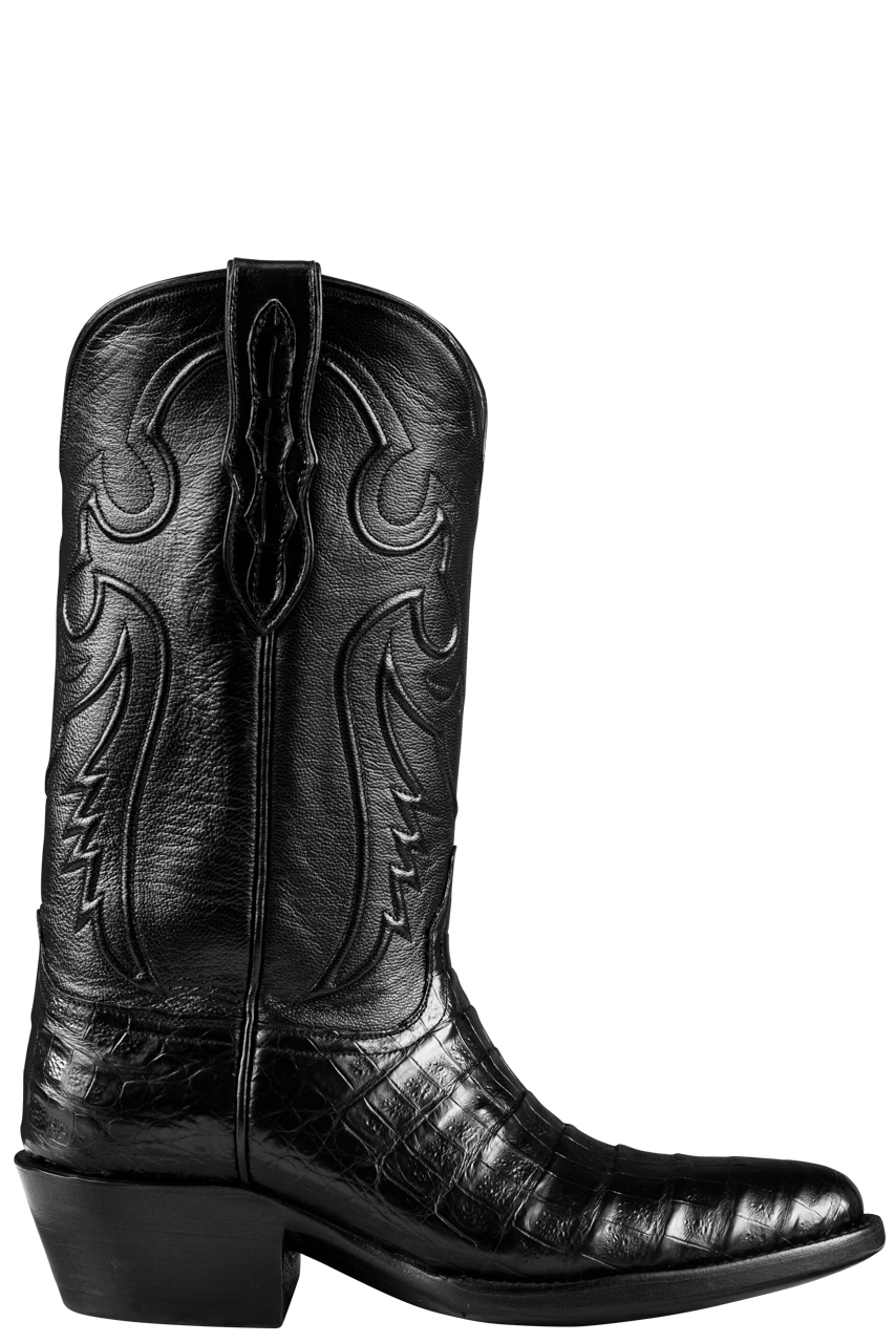 Premium Black Jack Select Caiman Belly Cowboy Boots - Genuine Exotic Leather Western Boots for Men | Perfect for Rodeo, Country Music Festivals & Western Fashion