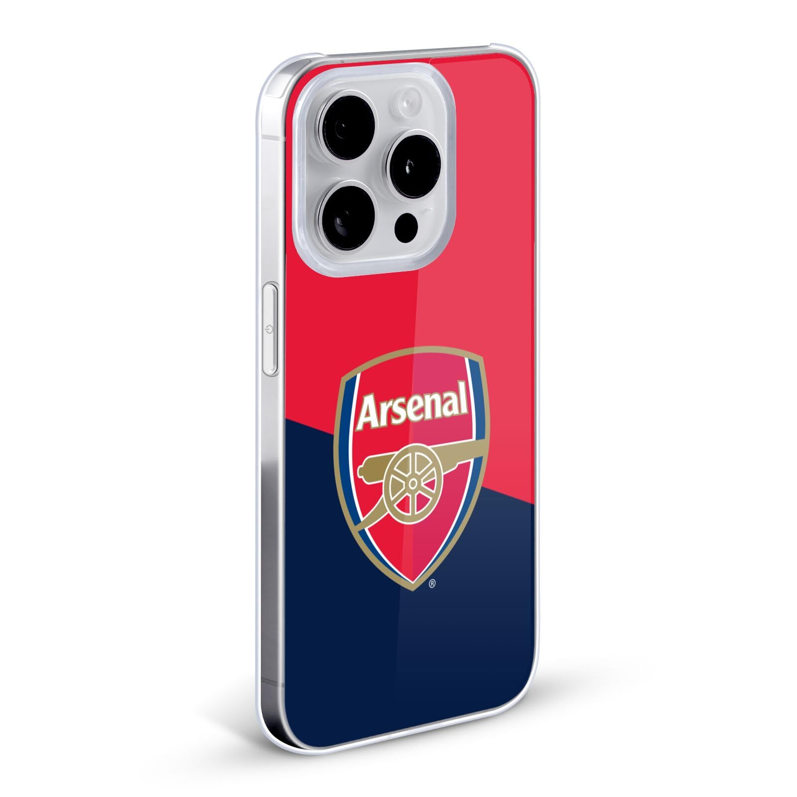 Head Case Designs Officially Licensed Arsenal FC Red & Blue Logo Crest Hard Back Case for iPhone 13 Pro Max - Durable Protection for Fans & Daily Use