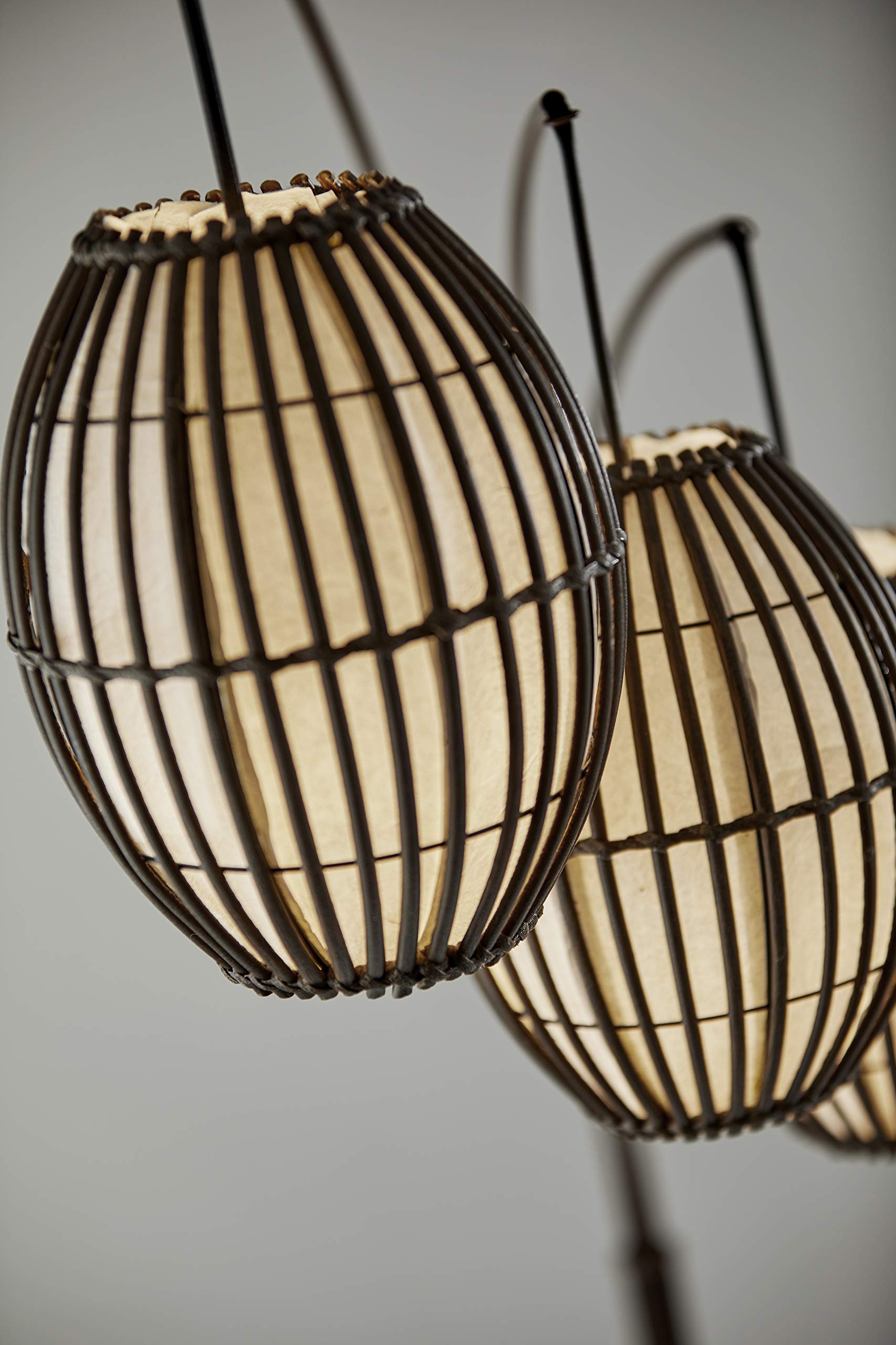 Adesso 4026-26 Maui Arc Floor Lamp - 82 Inch Tall, 3x60W Incandescent or 13W CFL Bulb Compatible, Antique Bronze Finish - Perfect for Living Room, Bedroom or Office Lighting