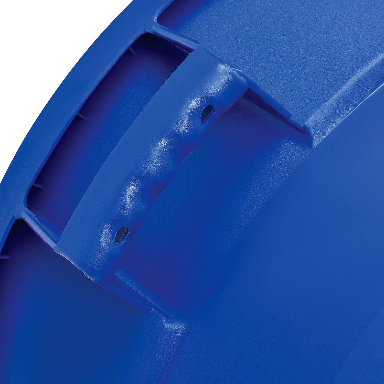 20 Gallon Heavy-Duty Plastic Trash Can with Lid - Blue Commercial Grade Waste Bin for Kitchen, Office, Restaurant & Outdoor Use