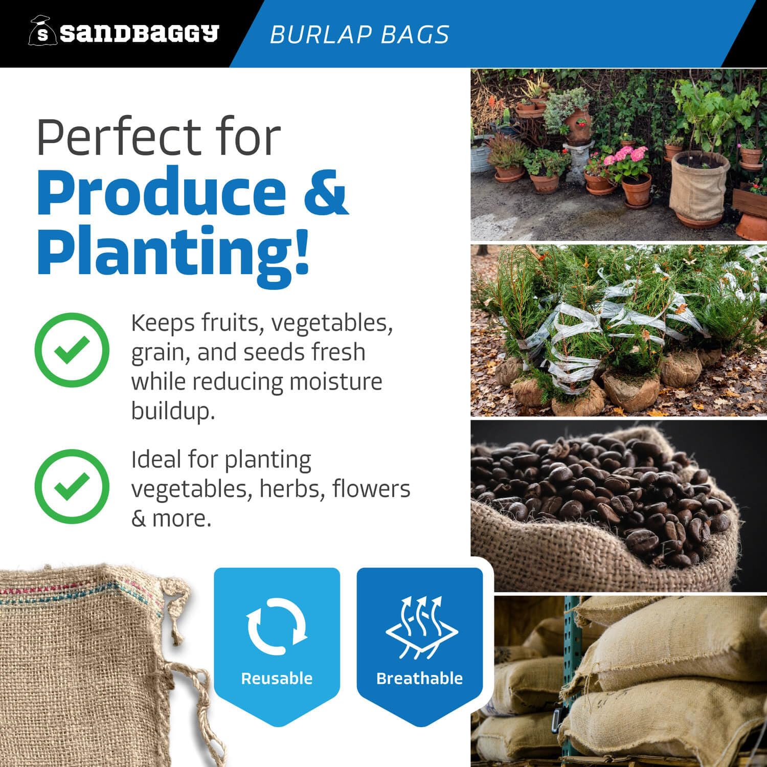 Sandbaggy Burlap Sand Bags - 14