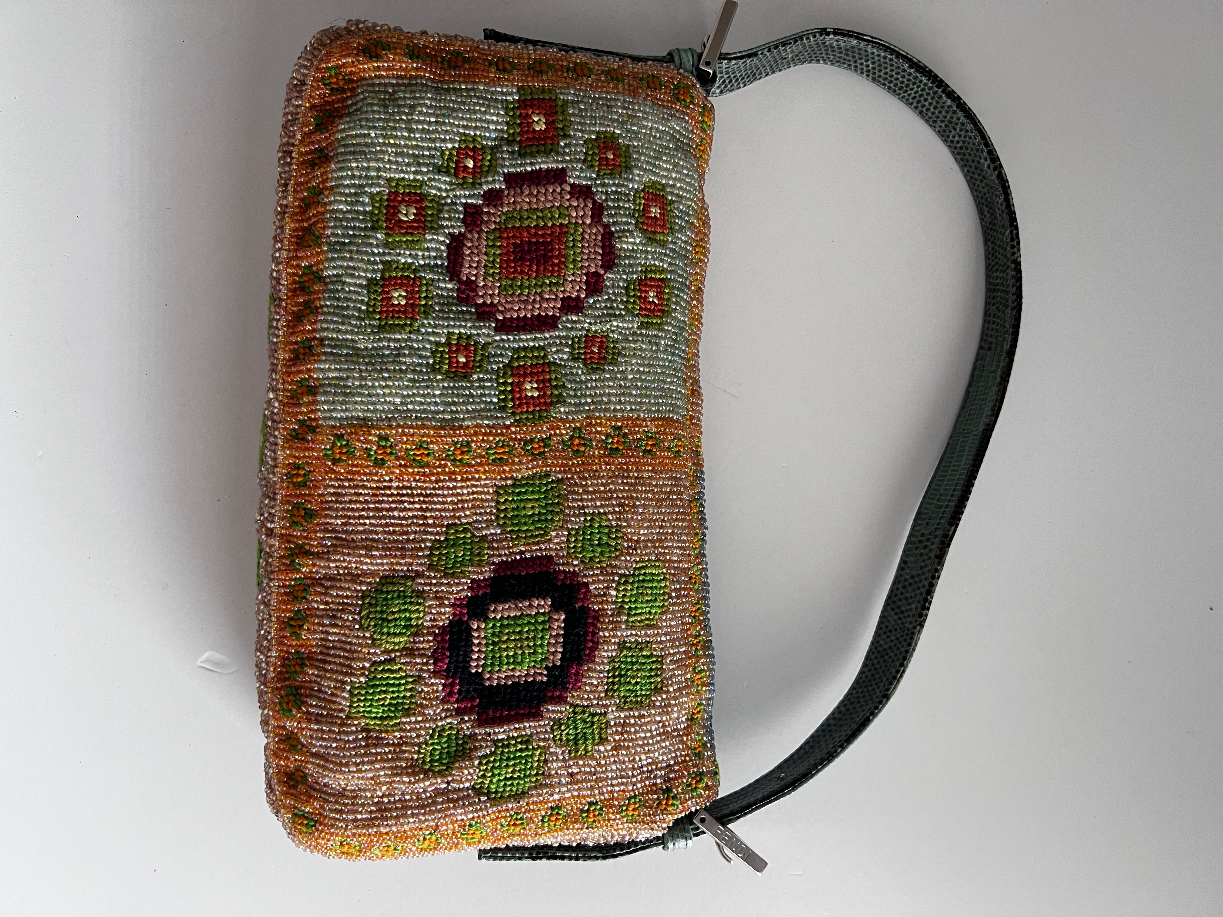 Vintage Fendi Madonna Boho Beaded Baguette Bag from 1997 - 90s Retro Shoulder Bag for Women, Perfect for Concerts, Parties & Boho Fashion