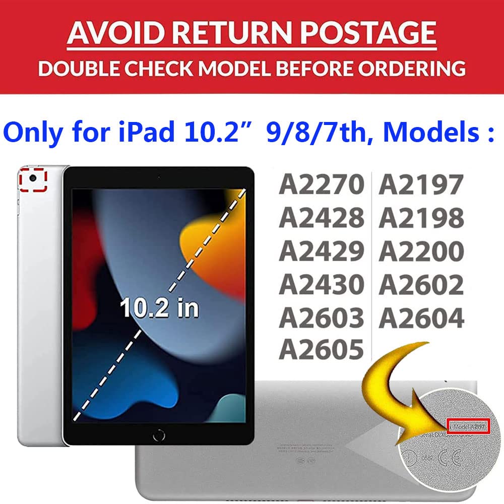 Cute Butterfly Shockproof EVA Foam iPad Case for Kids - Compatible with iPad 9th/8th/7th Gen (2021/2020/2019) 10.2